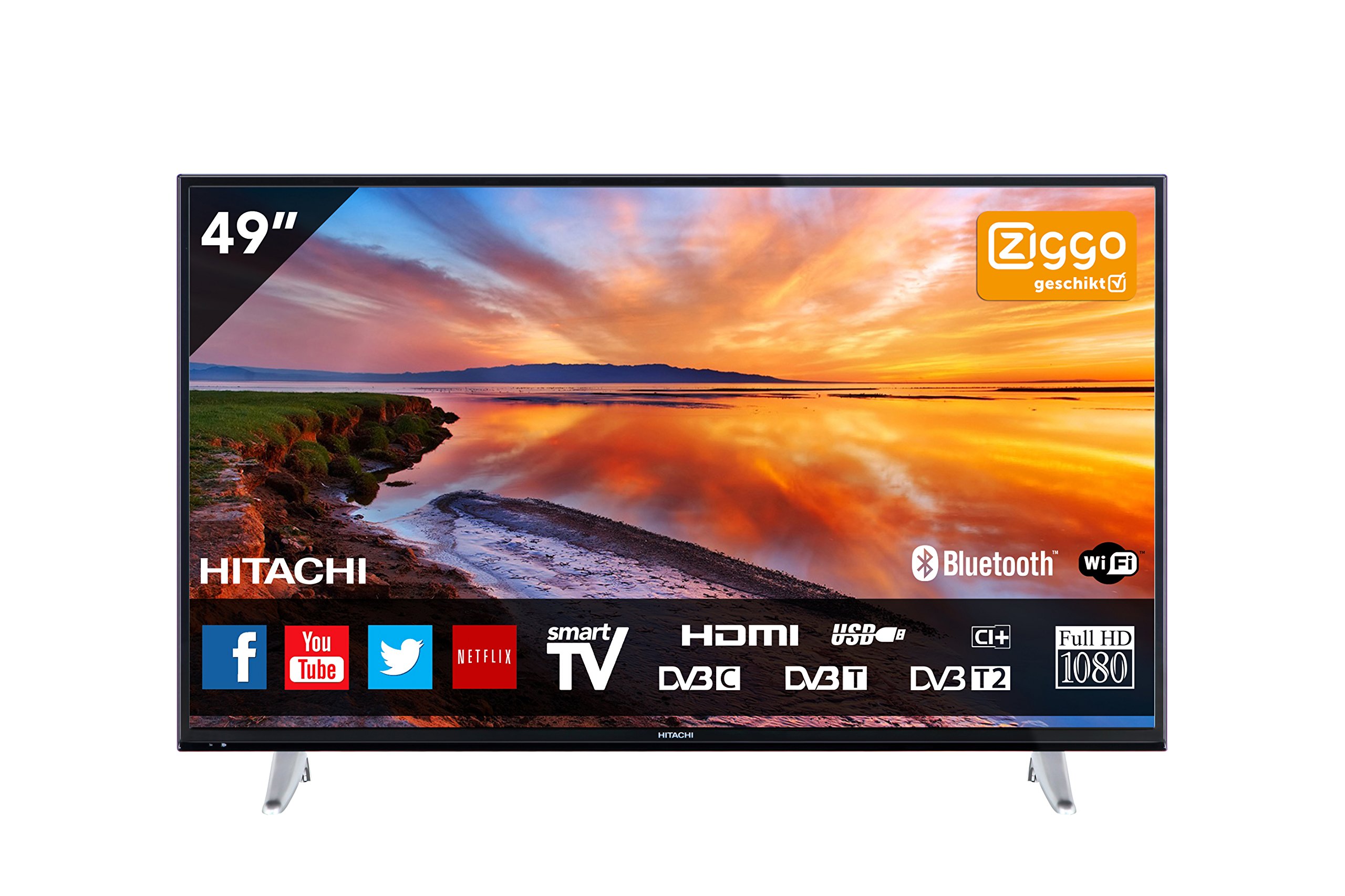 その他 HITACHI TV Hitachi 49 Inch Full HD Smart TV - 49HGT69U, Black : Amazon